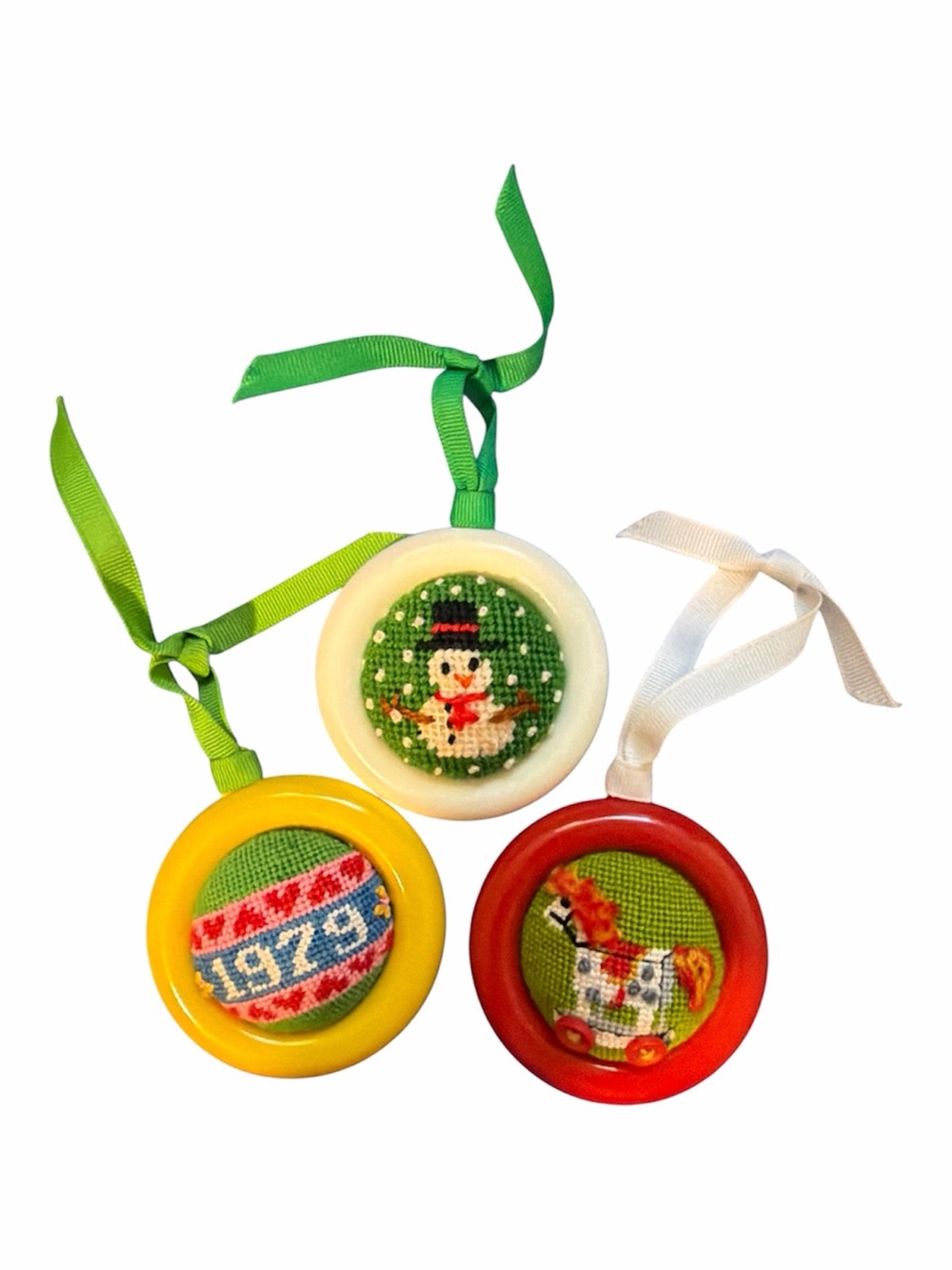 Vintage hand stitched Christmas  Ornaments